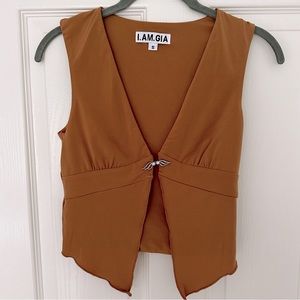 NW I am Gia brown Kaia angel clasp top